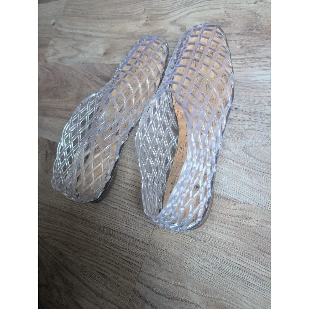 The Row Mara Clear Fishnet Jelly PVC Cut Out Cage Flat Sandals Women EU 40 - Picture 8 of 16
